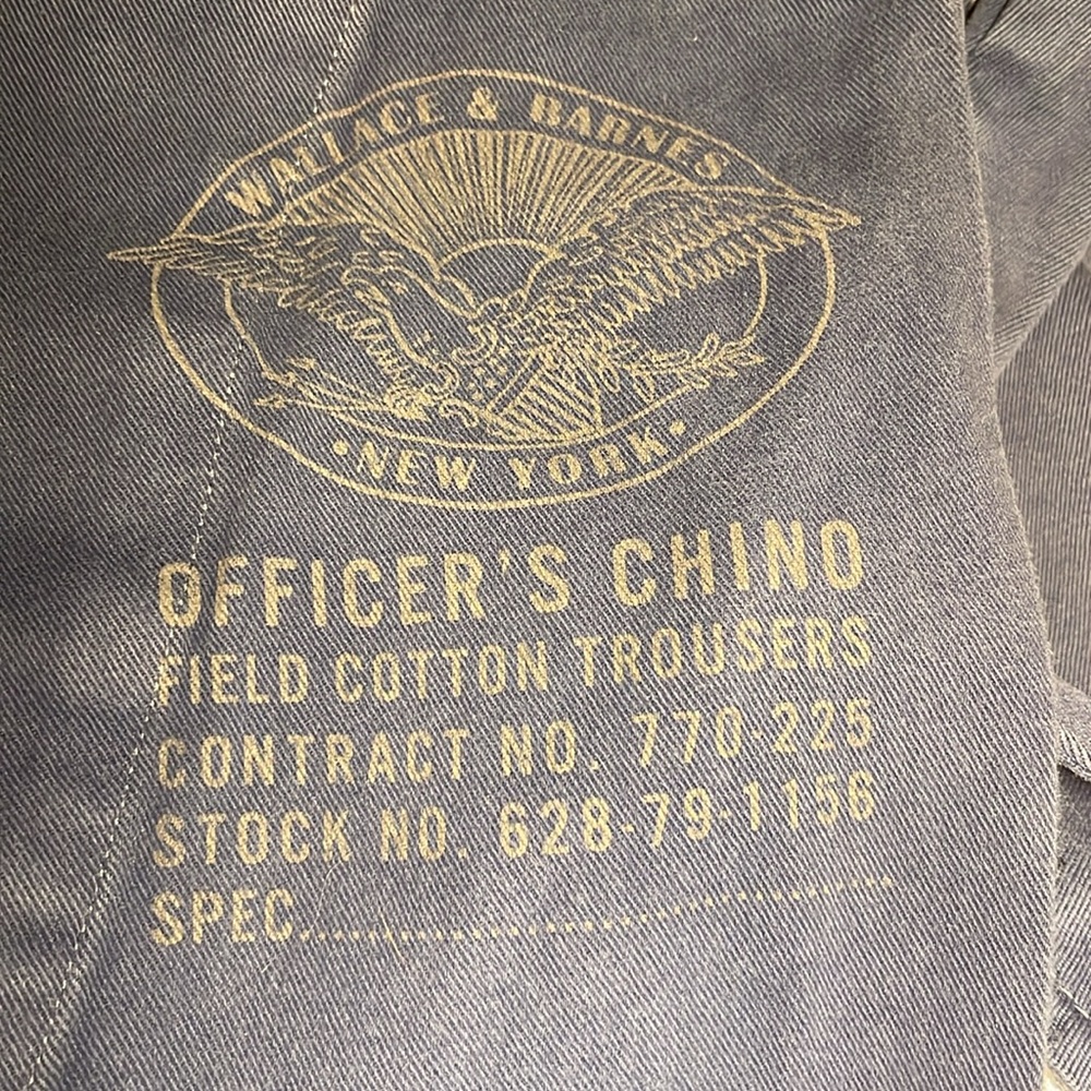 Amazing — WALLACE & BARNES Button Fly OFFICER’S CHINOS — 32x30